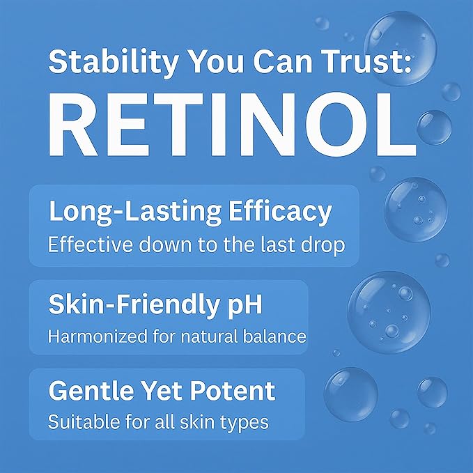 Retinol Face Serum - With Witch Hazel, Jojoba Oil, Aloe Vera, Propolis, Vitamin E & Botanical Extracts - Smooth Texture & Hydrate Skin - 1 FL OZ / 30ML