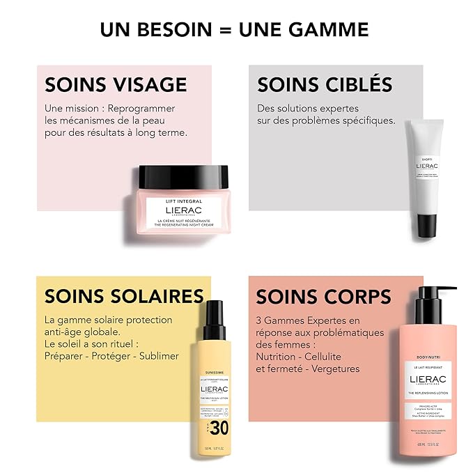 Lierac Lift Integral Tightening Hyaluronic Acid Serum for Face - Firming Face Serum with Collagen, Elastin & Hyaluronic Acid for Woman, Smoother Skin and Visible - 30ml