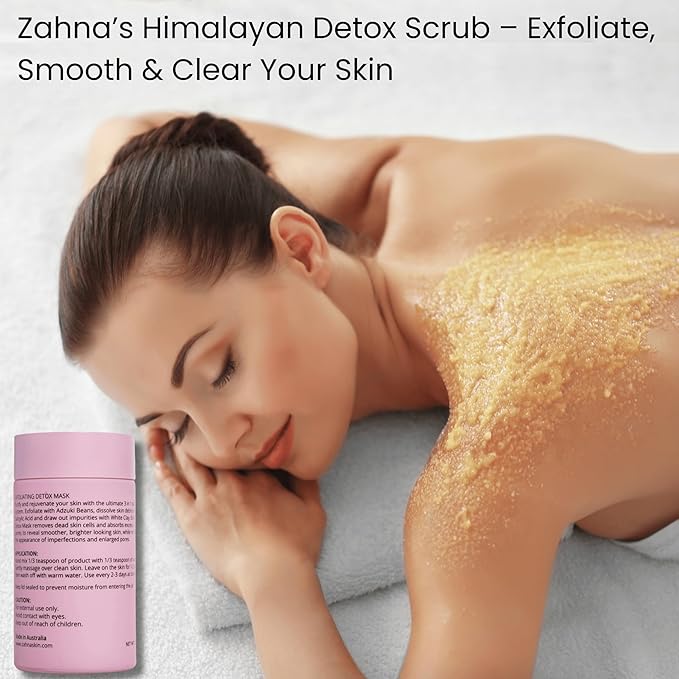 3 in 1 Exfoliating Detox Clay Mask for Face with Salicylic Acid – 100% Organic & Vegan, Detox Face Mask, Pore Cleansing Clay Face Mask for Blackheads and Pores, All Skin Types