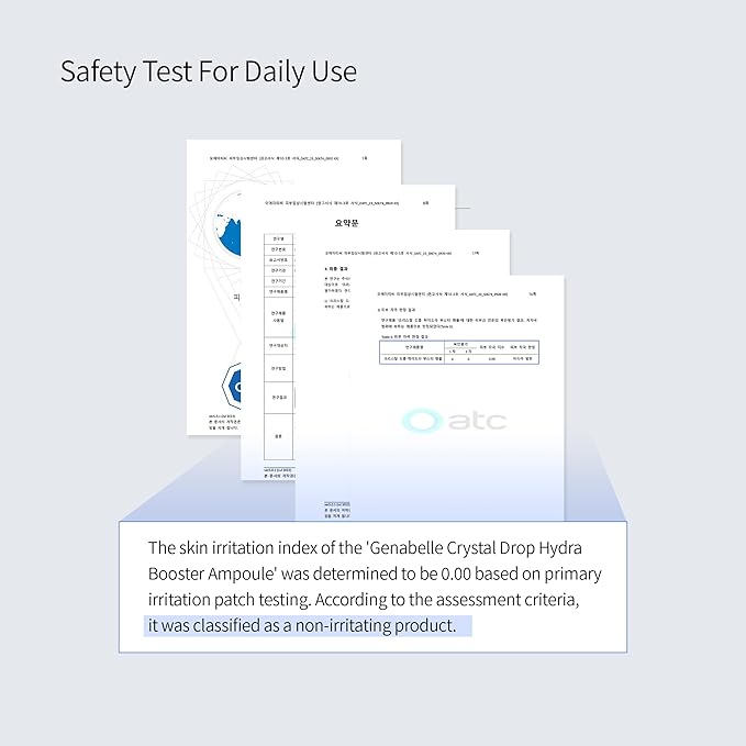 Genabelle Crystal Drop Hydra Booster Ampoule – Hydrating Serum with Hyaluronic Acid, Panthenol & Jojoba Oil for Skin Barrier and Glow – 1.01 fl.oz