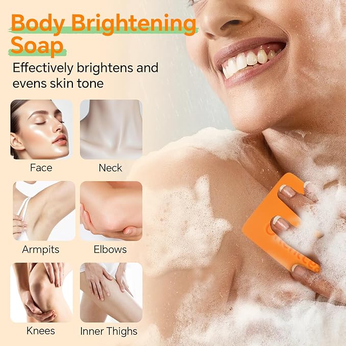 Kojic Acid and Turmeric Soap for Dark Spots Remover, Brightening, Hyperpigmentation for Face, 4oz x 2 BARS