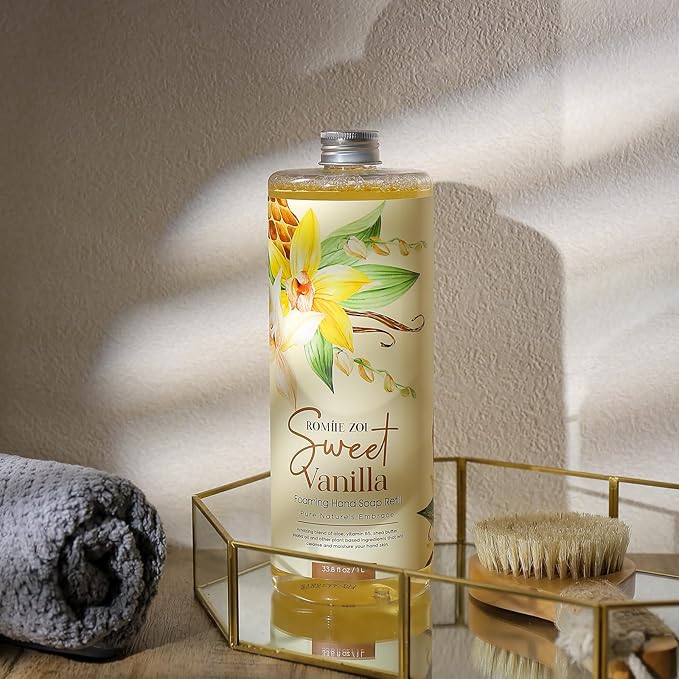 Foaming Hand Soap Refill, Sweet Vanilla, Gentle & Moisturizing Formula, 1 L/ 33.8 FL OZ