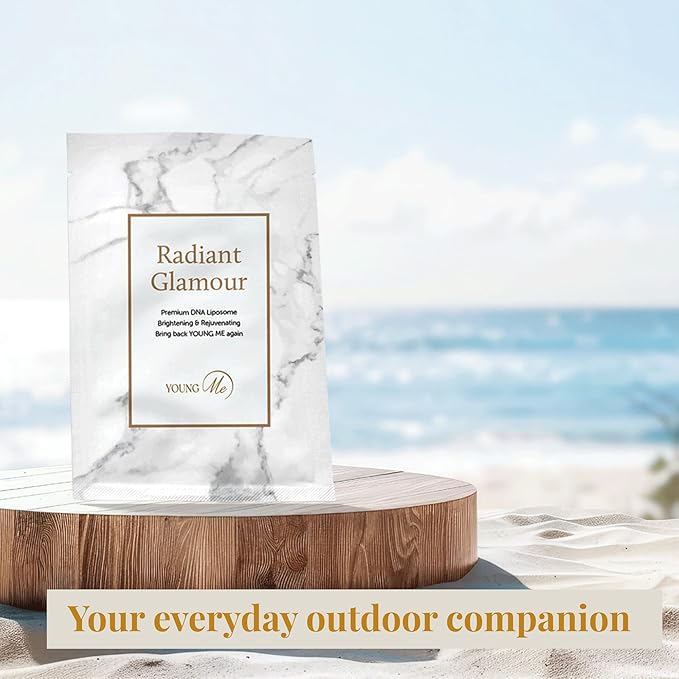 YoungMe Radiant Glamour Korean Sheet Mask – Rejuvenating & Hypoallergenic Facial Mask for All Skin Types | 25g x 6 Sheets