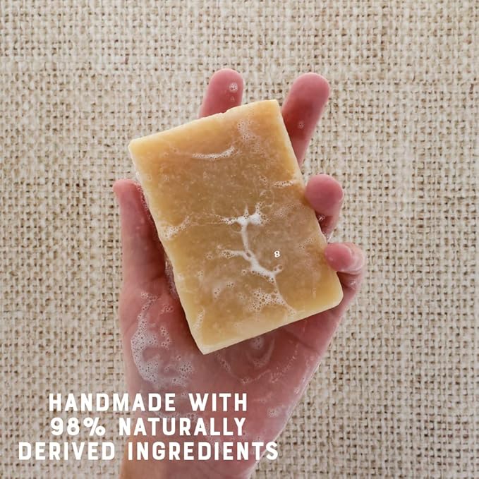 Rinse Bath & Body Almond and Honey Soap - Handmade Castile Soap w/Local Honey | Naturally Moisturizing Bar Soap | Shea & Cocoa Butter | Essential Oils | Natural Soap | Vegan | Gluten Free | 4.25oz