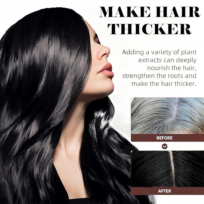 Saffron Hair Blackening Spray, Saffron Hair Spray, 100ml Herbal Extracts Hair Serum, Saffron and Polygonum Multiflorum Essence Spray, Leaving Hair Shiny & Prevent Gray Hair (2Pcs)