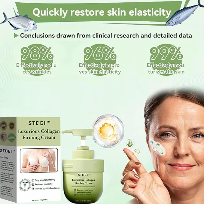 STDEI Luxurious Collagen Firming Cream，Advanced Firming Cream, Skin Tightening, Deep Moisturizing, For All Areas of the Body (1)
