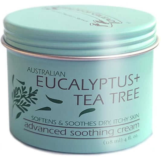 BALM OF GILEAD Foot Cream with Tea Tree and Eucalyptus – Intensive Moisturizing Cream for Dry, Cracked Heels and Feet – Refreshing Body and Skin Care Balm