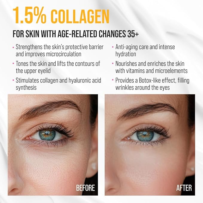 7DAYS Eye Cream with Collagen – Korean Skin Care Under Eye cream Treatment with Cooling Applicator, Anti Aging & Brightening Formula for Puffiness and Fine Lines – 0.6 fl. oz