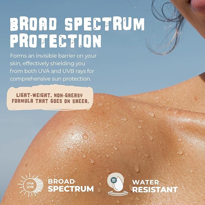 SPF 45 Biodegradable Reef Safe Sunscreen for Face & Body, Non-Nano Zinc Oxide, Natural Fragrance Free Non Toxic Organic Mineral Sunscreen, Travel Size Reef Friendly Mineral Based 2.5 Fl Oz