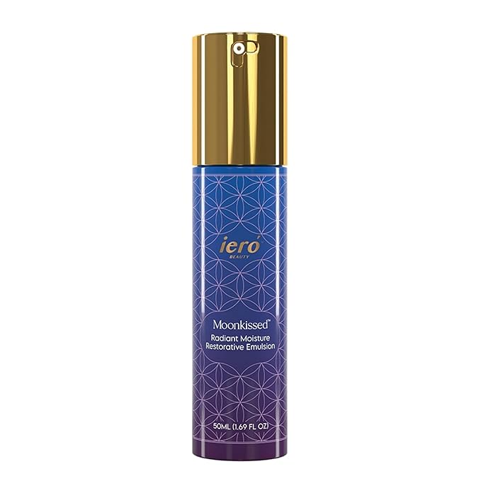 ieró Beauty Moonkissed Restorative Moisture Emulsion | Hydrating Anti-Aging Face Moisturizer | Helps Reduce Fine Lines and Wrinkles | Skincare for Day or Night | Paraben and Cruelty Free | 1.69oz