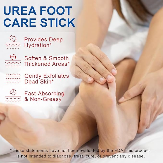 Urea Cream Stick 60% plus 2% Salicylic Acid, Urea Foot Cream for Dry Cracked Heels, Foot Lotion Stick for Rough Thick Dry & Cracked Skin, Maximum Strength Moisturizer,Softening Skin Moisturizer Lotion