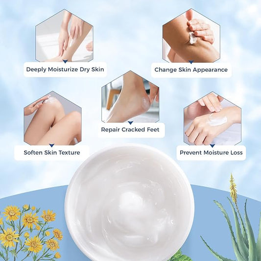 OUKEYA Urea Cream 42% plus Salicylic Acid 2% Net 350g Foot & Hand Cream for Dry Cracked, Urea Lotion for Feet Maximum Strength, 2 Pack