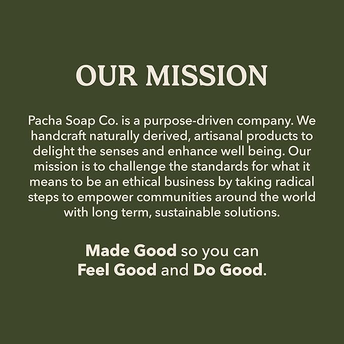 Pacha Soap Co. Bar Soap, Almond Goat’s Milk, 3-Pack (4 oz ea) - Premium, Handcrafted, Hydrating, Natural Face Wash, Hand Cleanser, Body Wash, Soothing Essential Oils