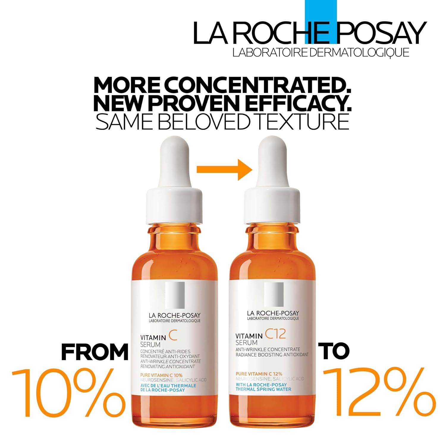 La Roche-Posay Pure 12% Vitamin C Face Serum – Brightening & Anti-Aging Serum with Hyaluronic Acid & Salicylic Acid for Radiance & Wrinkle Reduction