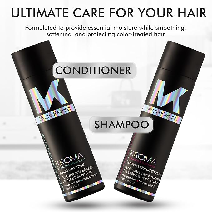 Mycro Keratin KROMA Hair Conditioner for Color Treated Hair, Moisturizing Color Safe Care Conditioner for Women with Antioxidants, Shea Butter, Collagen, Jojoba Oil, Aloe Vera (8.45 Fl Oz)