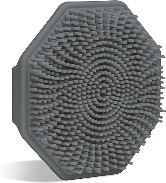 Sud Scrub® Antimicrobial Silicone Face Scrubber, 1 Pack, Gentle Face Exfoliator for Sensitive Skin, Eco Friendly Facial Cleansing Brush, Exfoliating Face Brush for Men and Women (Charcoal)
