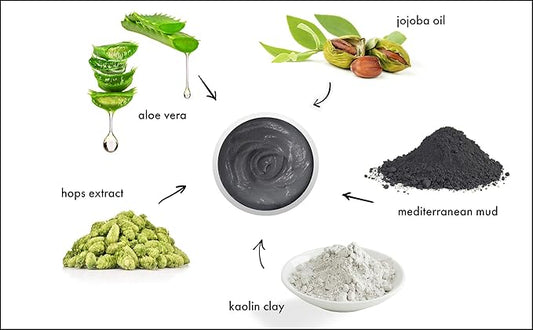 Raya Mediterranean Mud Masque (611) | Revitalizing Facial and Body Treatment Mask for Dull and Congested Skin | Rich in Vitamins and Minerals