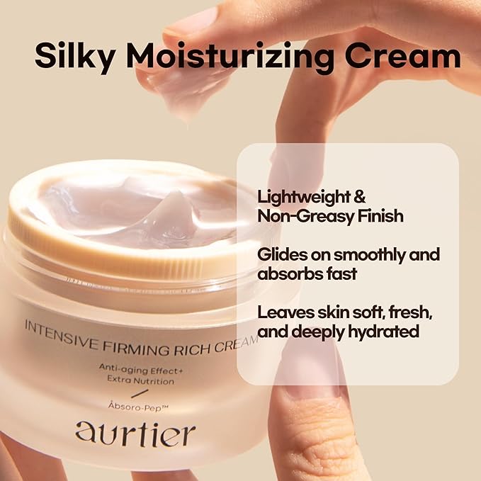 Intensive Firming Rich Cream & Refill, Anti-Aging Moisturizer with Collagen Peptides EGF Hyaluronic Acid for Wrinkle Smooths, Firming, Lifting & Deep Hydration 1.69 Oz * 2ea