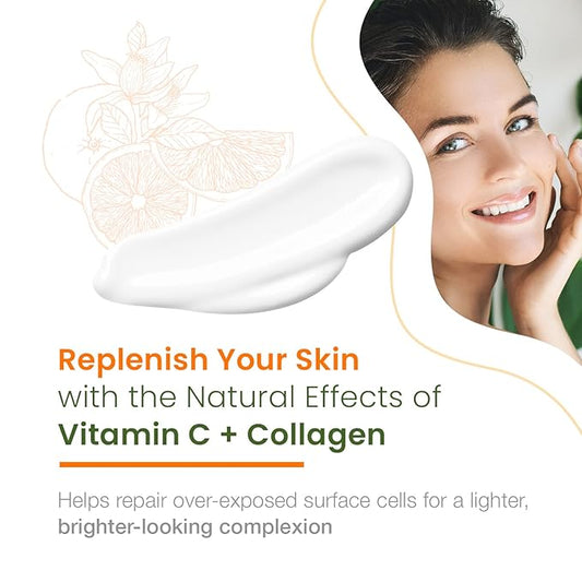 Vitamin C & Collagen Daily Face Moisturizer - Firming, Reduces Fine Lines & Wrinkles, Brightening, Dermatologist Tested, Cruelty Free Korean Skin Care For All Skin Types - 1.69 fl. oz