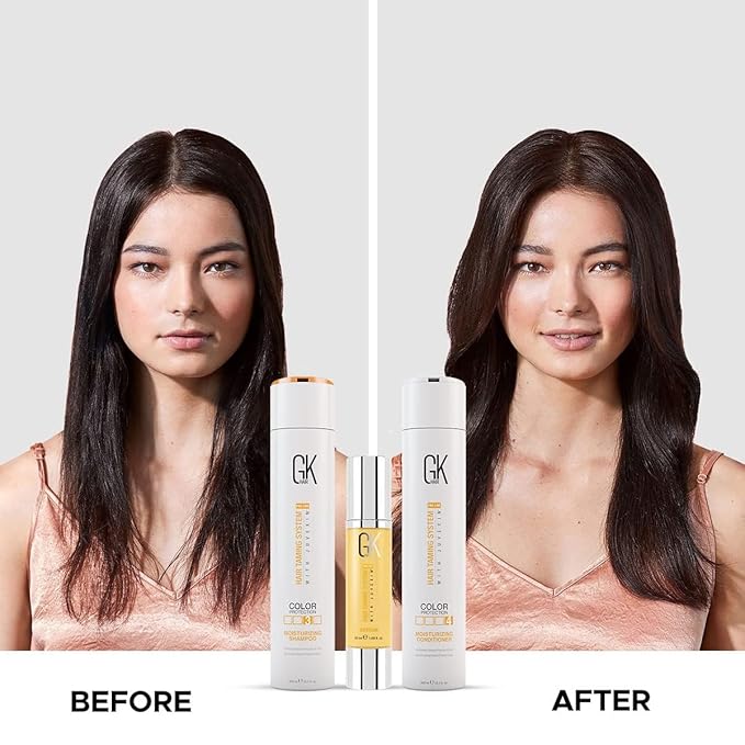 GK HAIR Global Keratin Moisturizing Shampoo and Conditioner Sets (300ml+Serum50ml)