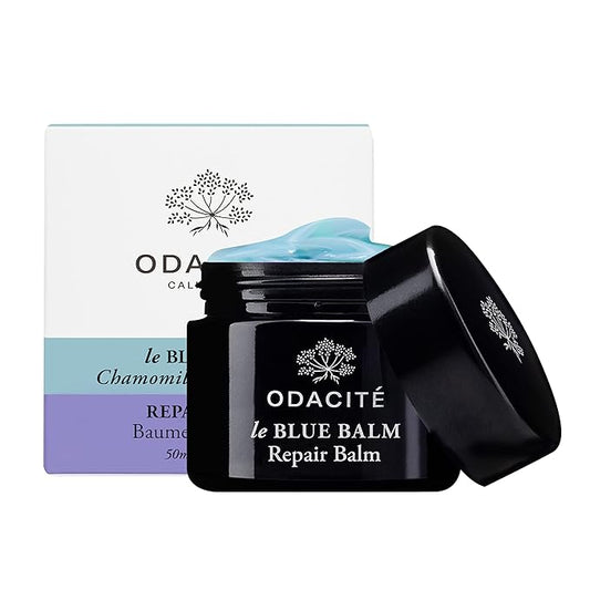 ODACITE Skin Care - Face Moisturizer - Le-Blue Balm Repair Balm, Blue Chamomile & Shea Butter - Multipurpose Anti-Aging for Soft, Healthy & Nourished Skin - Mature, Dry or Sensitive Skin