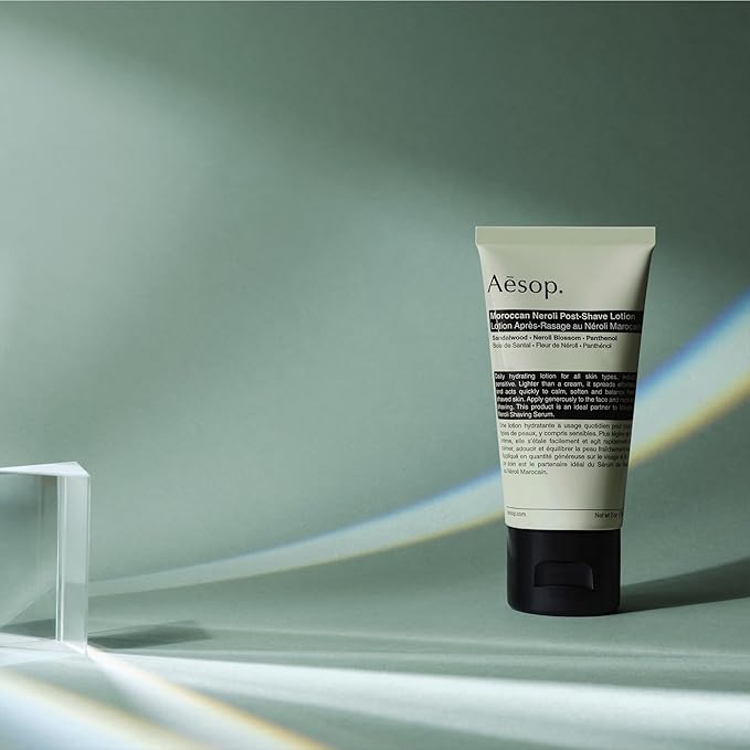 Aesop Moroccan Neroli Post Shave Lotion | Unisex Daily Hydrating Lotion Boosted With Botanical Oils | Balance Skin While Reducing Irritation and Aggravation | 2oz / 60mL