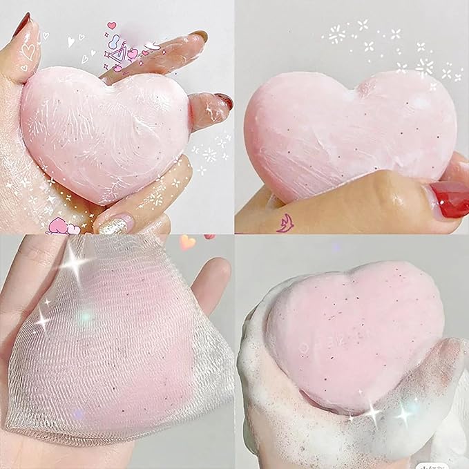 Natural Exfoliating Bar Soap for Dark Spots, Pore Cleansing & Body Exfoliant Soap Bar & Dead Skin Remover for Women & Man with Aloe, Honey& Citric Acid for Japanese Skincare 2.8 Oz