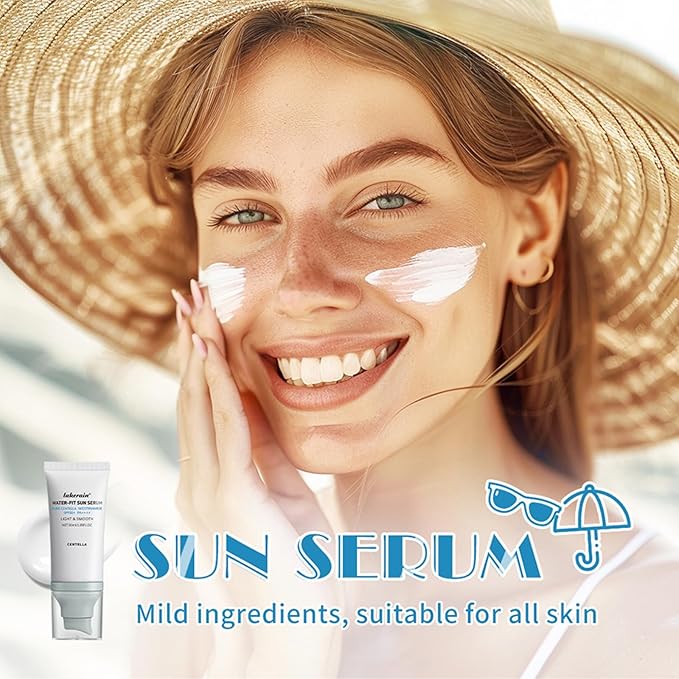2 Pcs 𝐶𝑒𝑛𝑡𝑒𝑙𝑙á Sunscreen SPF50 PA++++, 50ML Cen-tella Madagascar Face Sun Screen Long-Lasting Protection, Hyalu Cica Water-Fit Sun Serum Matte No White Cast for All Skin Type and UV Defense