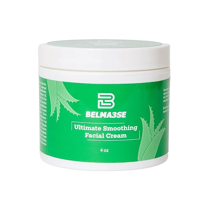Ultimate Smoothing Facial Cream – Hydrating Anti-Aging Moisturizer with Aloe Vera, Coconut Oil, Cucumber Extracts, Glycolic & Lactic Acid & Vitamin E – Nourishing & Exfoliating Face Cream