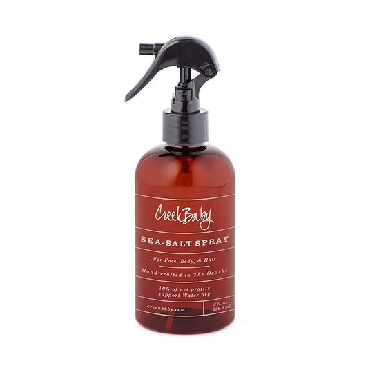 CreekBaby Organic Sea Salt Spray for Face, Body, and Hair, Toner for Acne, Rosacea and Hair Volumizer