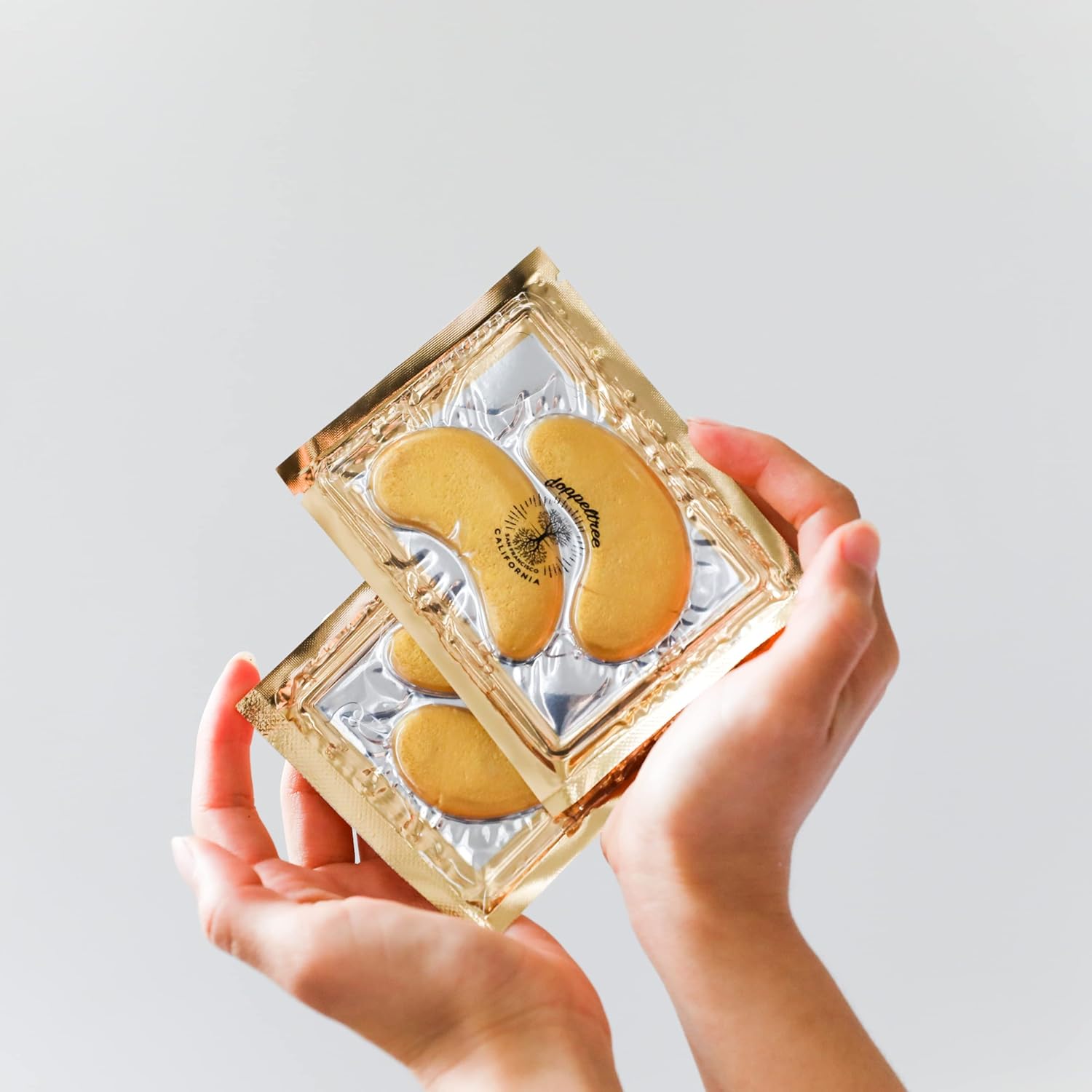 Under Eye Patches & Masks (18 Pairs) - All Natural anti Aging Treatment for Bags, Puffiness, Wrinkles, & Dark Circles - 24K Gold, Collagen, Hyaluronic Acid, Hydrogel - Formulated in San Francisco