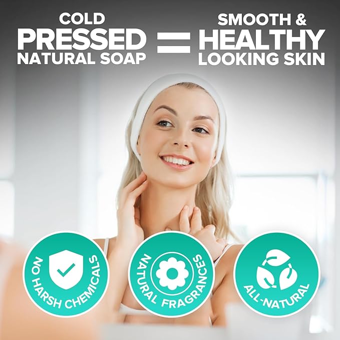 Fresh Forest Eucalyptus Soap Bar (2 Pack) with Spearmint for an Invigorating and Soothing Cleanse - Face & Body Wash - Infused with Shea Butter for Rich Creamy Lather & Long-Lasting Freshness