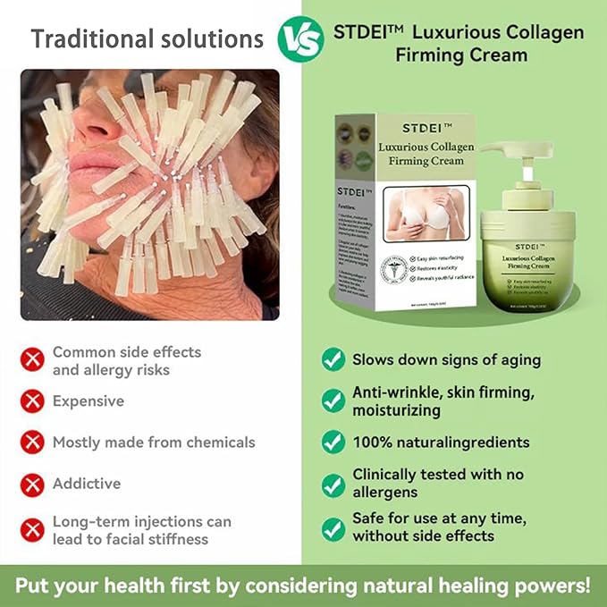 STDEI Luxurious Collagen Firming Cream，Advanced Firming Cream, Skin Tightening, Deep Moisturizing, For All Areas of the Body (1)