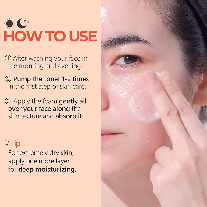 Rice Glow Bubble Toner 3.38 fl oz - Hydrating Milky Toner for Sensitive and Dry Skin, with Niacinamide and Rice Extract to Support Radiant Skin, Easy-to-Carry Size for Daily Korean Skincare Routine