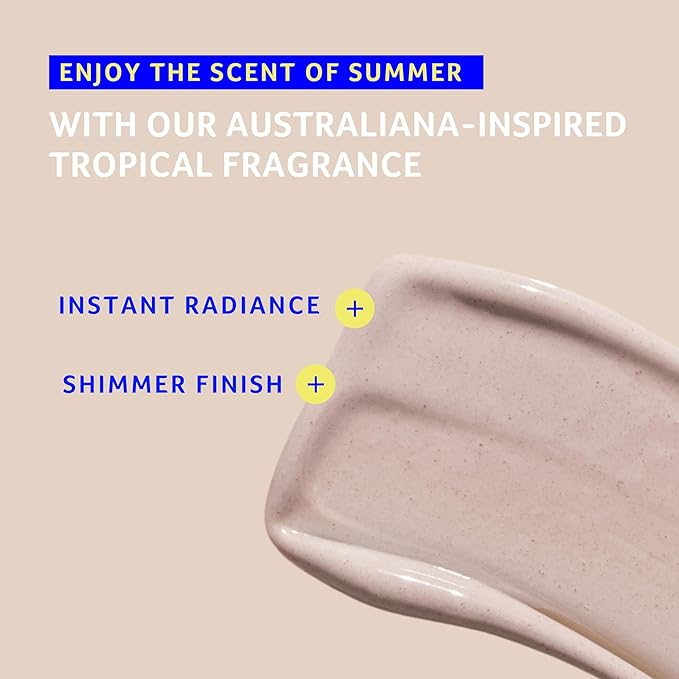 Cancer Council Protect & Hydrate Radiance Body Sunscreen SPF50+, Shimmer Finish Sun Care, Broad Spectrum UVA/UVB Sun Protection, Water Resistant, Paraben & Fragrance Free, Water Resistant, 5fl. oz.