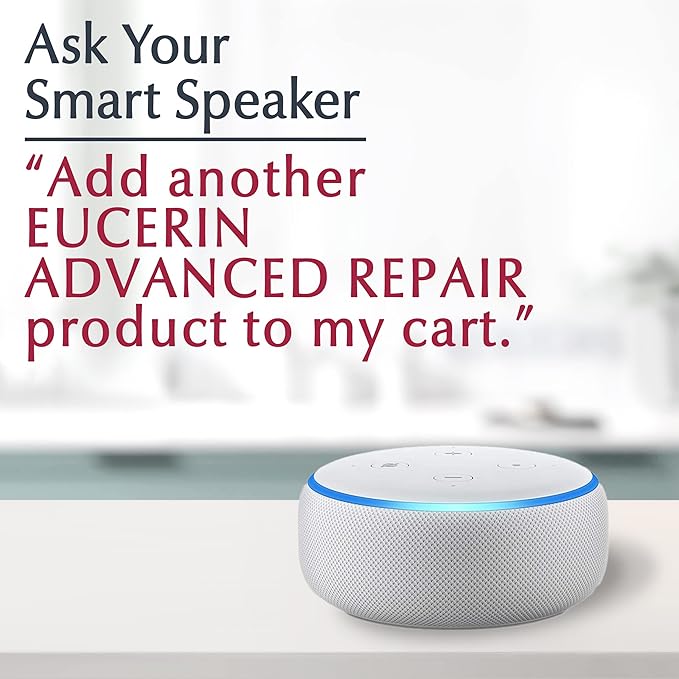 Eucerin Advanced Repair Foot Cream for Dry Feet and Heels, Repairs Very Dry, Rough Skin, Fragrance Free, Non Greasy, Fast Absorbing, Travel Size Lotion, 3 Oz Tube, Pack of 3