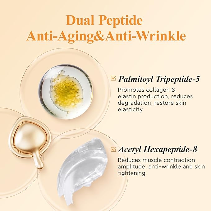 HKH Retinol + HPR Serum for Face - Anti-Aging Wrinkle Night Retinol Capsules, Peptide Serum for Women, Reduce Fine Lines, Tighten Sagging Skin, Fragrance-Free, Alcohol-Free & Non-Greasy