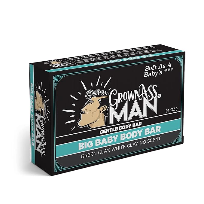 Grown Ass Man Co. Body Bars (Mild Exfoliating Variety Pack, 3-Pack)