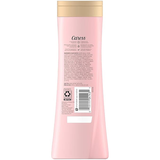 Caress Body Wash for Women, Daily Silk White Peach & Orange Blossom, Shower Gel Body Wash Moisturizing for Noticeably Silky, Soft Skin, 20 fl oz, 4 Pack