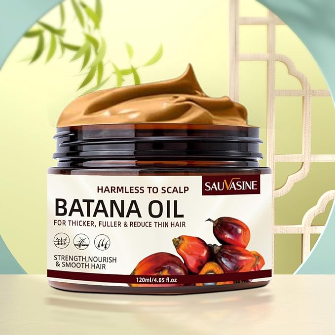 Lanthome Batana Oil for Hair Growth, Natural Dr. Sebi Hair Oil - Prevents Hair Loss, Eliminates Split Ends, Repairs Damaged Hair, Nourishes, for Men & Women- 120mL (4.05 Fl Oz)