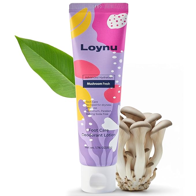 Foot Cream for Long-Lasting Odor Control (Neutralizes Odor at the Source) (Hydrates Dry, Cracked Feet) with Natural Mushroom Extract
