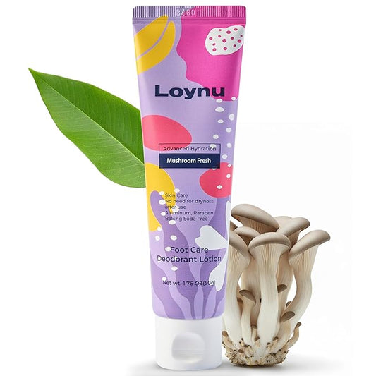 Foot Cream for Long-Lasting Odor Control (Neutralizes Odor at the Source) (Hydrates Dry, Cracked Feet) with Natural Mushroom Extract