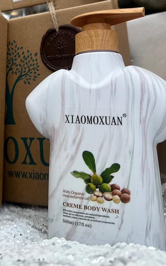 Xiaomoxuan Womens Body Wash Moisturizing Dry Skin Cream - Macadamia Nut-Oil Body Wash Women Smell Good All Day Sensitive Skin Treatment - Hydrating Skin-Care for Mature Women and Men
