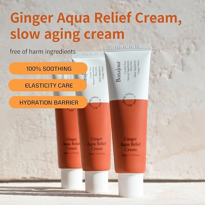 [BONAJOUR] Ginger Aqua Relief Cream, Gentle Exfoliation and Soothing