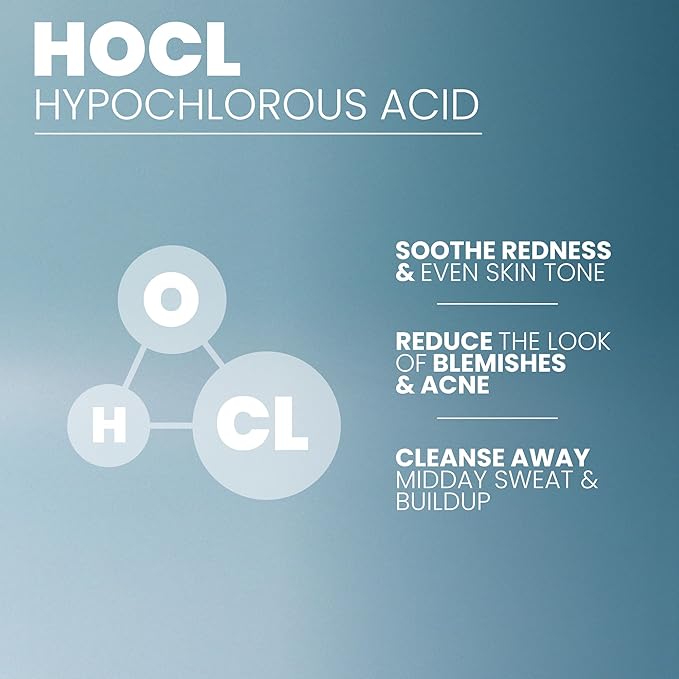 Hypochlorous Acid Spray for Face, Skin, and Body – HOCl Facial Mist Toner, Hydrating Cleanser for Acne, Eczema, Rosacea, Eyelids, Pets, Workout, Baby, Back, Redness, Sensitive Care Spray - 8 oz.