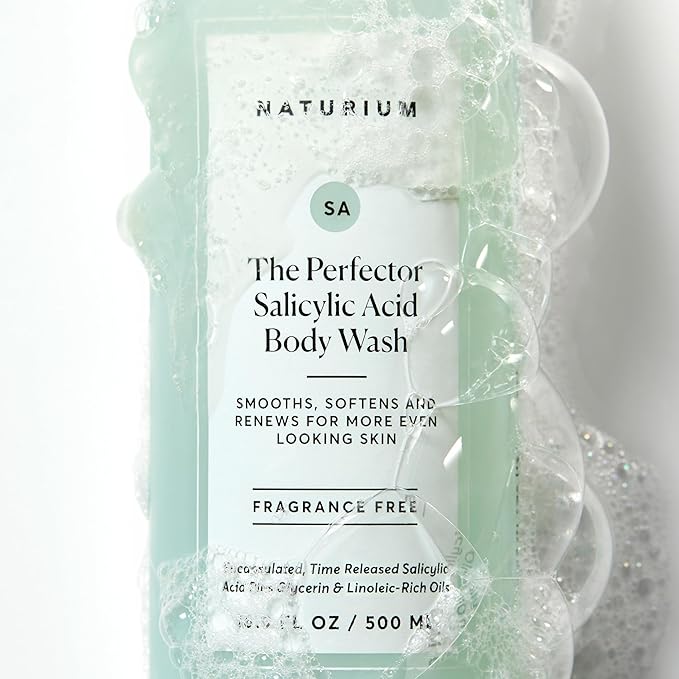 Naturium The Perfector Salicylic Acid Body Wash, Gentle & Smoothing Cleanser, 16.9 oz
