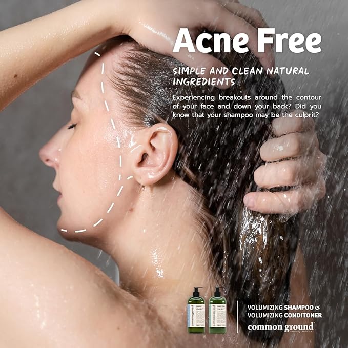 Common Ground All Natural Shampoo and Conditioner Set; Paraben and Cruelty Free, Organic, Vegan, Plant-Based Formula, Botanical Scent and Avocado Oil Extract, for Men and Women