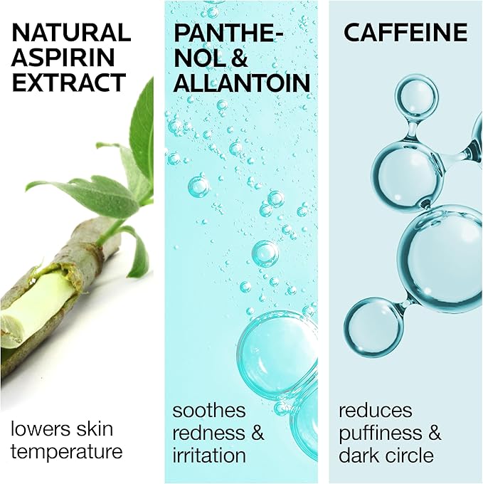 Ice Sorbet Toner Pads | Skin Prep Wipes for Puffiness, Under Eye Bags & Instant Face Lift | Gel Pads for Sunburn Relief & After Sun with 30% Glacier Water & Caffeine | Pack of 2 (120 Count)