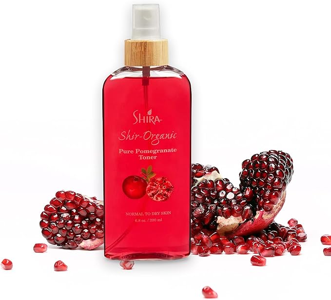 Shir 200ml - Pomegranate Facial Toner & Hydrating Mist - Natural Glow Toner for Women, Organic Brightening Toner for Daily Skincare, Suitable for All Skin Types, Refreshing & Hydrating