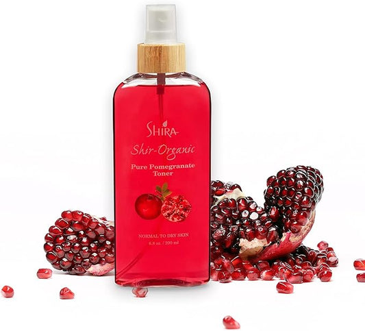 Shir 200ml - Pomegranate Facial Toner & Hydrating Mist - Natural Glow Toner for Women, Organic Brightening Toner for Daily Skincare, Suitable for All Skin Types, Refreshing & Hydrating